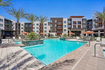 Resort-style pool deck